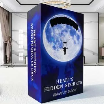 soulme Twin Flame Love Oracle Cards, Hearts Hidden Secrets Oracle Deck, 78 Tarot Cards for Beginner, Help Uncover What is Truly in Their Heart Space