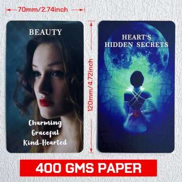 soulme Twin Flame Love Oracle Cards, Hearts Hidden Secrets Oracle Deck, 78 Tarot Cards for Beginner, Help Uncover What is Truly in Their Heart Space