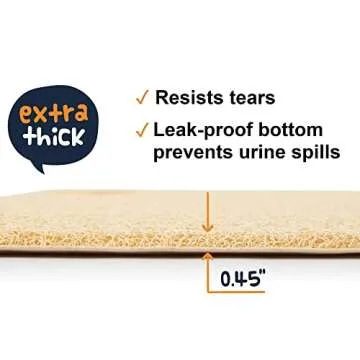 Extra Large Cat Litter Mat by Smiling Paws Pets - Beige