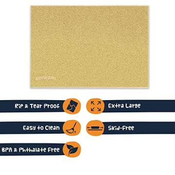 Extra Large Cat Litter Mat by Smiling Paws Pets - Beige