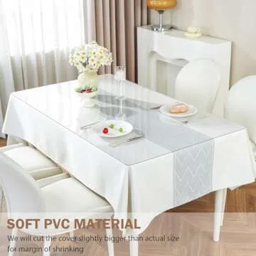 LovePads Clear Table Protector 1.5mm Thick for All Surfaces