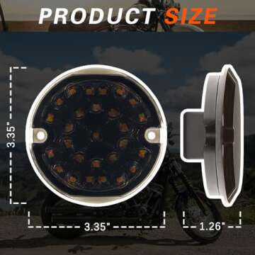 HBXJGS 3-1/4 Inch Front LED Turn Signals 1157 Compatible with Harley Davidson Front Motorcycle Led T...