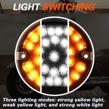 HBXJGS 3-1/4 Inch Front LED Turn Signals 1157 Compatible with Harley Davidson Front Motorcycle Led Turn Signals Compatible for Road Glide Road King Softail, black