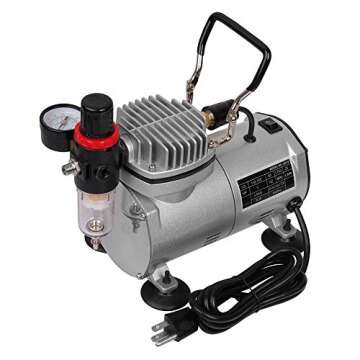 Multi-purpose Professional Airbrush Kit with 3 Dual-action Spray Airbrushes & Compressor & 6' Air Ho...