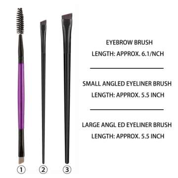 Eyeliner Stencils Silicone Eyeliner Aid Mascara Shield Guard Eyeliner Eyelash Lipstick Eyeshadow Applicators Guide Tool, Reusable Eyeliner Tool for Eyes Wing,3Pcs Eye Makeup Tool