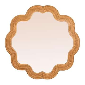 Elegant Rattan Wall Mirror - Enhance Your Coastal Decor