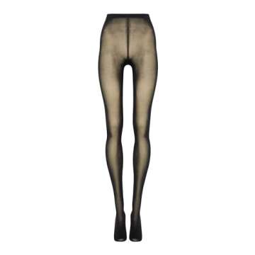 Wolford Velvet de Luxe 50 Denier Sheer Tights Pantyhose Hosiery for Women Luxurious Soft Elegant Legwear for Everyday Wear| Color Black |Small