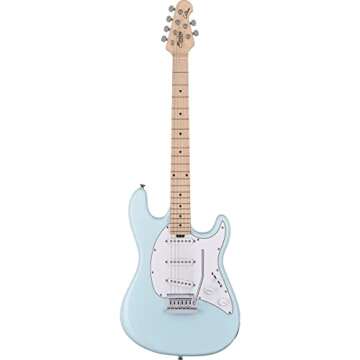 Sterling By MusicMan 6 String Solid-Body Electric Guitar, Right, Daphne Blue (CT30SSS-DBL-M1)