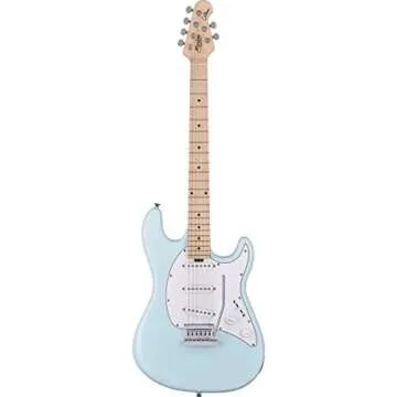 Sterling By MusicMan 6 String Solid-Body Electric Guitar, Right, Daphne Blue (CT30SSS-DBL-M1)
