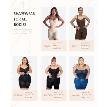 FeelinGirl Butt Lifter Shapewear with Tummy Control Thigh Slimming and Back Support Body Shaper Faja XL/XXL