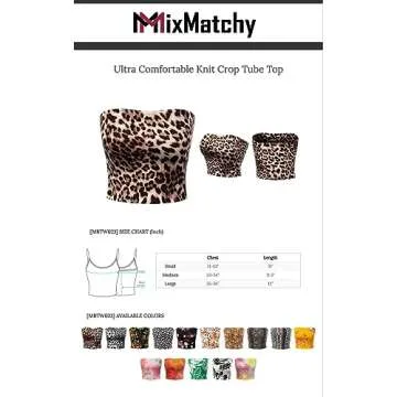 Colorful Strapless Tube Tops for Women's Casual Wear