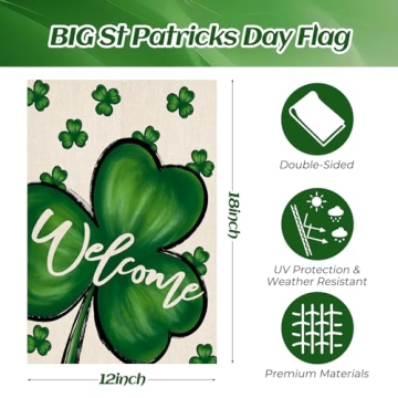 St. Patrick's Day Garden Flag Double Sided Decoration