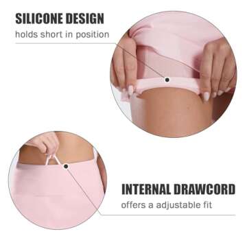 BALEAF Women's 13" Tennis Skirts Golf Skort High Waisted Athletic Pleated Pockets Linner Running Sports Workout Casual Pink M