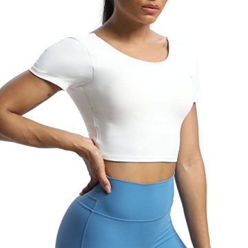 Aoxjox Women’s Backless Twist Crop Top for Workouts