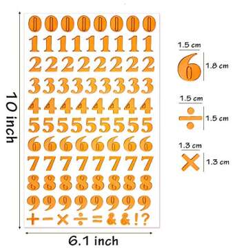 20 Sheets Colorful Number and Letter Alphabet Sticker Self Adhesive PU Shiny Stickers for Arts Craft Greeting Cards Scrap Books Home Decoration