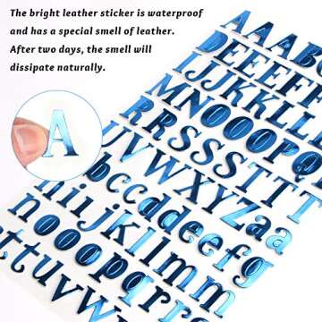 20 Sheets Colorful Number and Letter Alphabet Sticker Self Adhesive PU Shiny Stickers for Arts Craft Greeting Cards Scrap Books Home Decoration