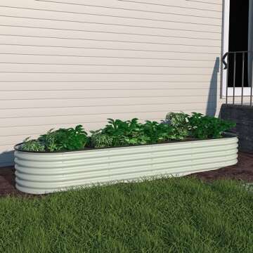 VEIKOU 17" H Modular Raised Garden Bed - Customizable & Durable Gardening Solution