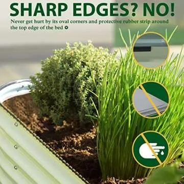 VEIKOU 17" Raised Garden Bed – Versatile & Durable