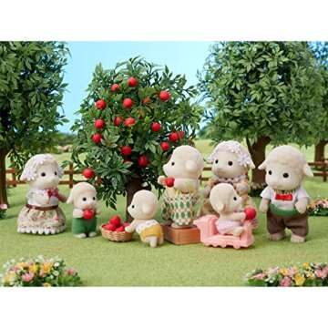 Calico Critters Sheep Family, Set of 4 Collectible Doll Figures