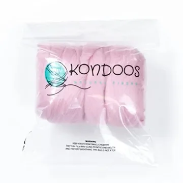 Kondoos Colored Natural Wool Roving for Creative Crafting