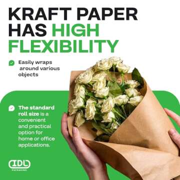 IDL Kraft Paper Roll - Eco-Friendly 30lb 24" X 1200' Long