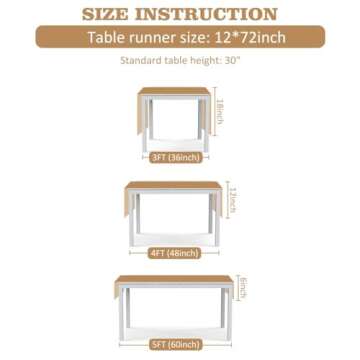 OurWarm Boho Macrame Table Runners for Home Decor, 72 inch Cream & Brown Farmhouse Table Runner with Tassels for Rustic Wedding Bridal Shower Party Dining Bedroom Decor (12x72 Inches)