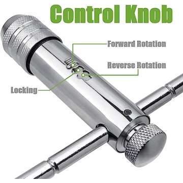 Bestgle Adjustable Ratchet T Handle Tap Wrench - Versatile Tool