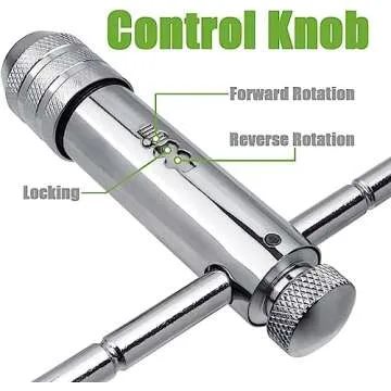Bestgle Adjustable Ratchet T Handle Tap Wrench - Versatile Tool