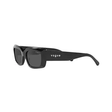 Vogue Eyewear Woman Sunglasses Black Frame, Dark Grey Lenses, 52MM