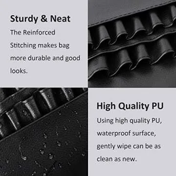 Goldwheat Makeup Brush Belt with 26 Pockets for Professionals