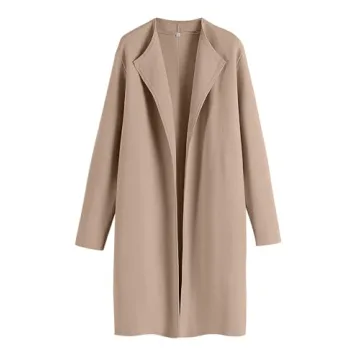 ANRABESS Women's Cardigans Sweater Warm Wool Coatigan Jacket - Deep Apricot, Casual & Chic