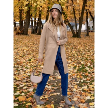 ANRABESS Women's Cardigan Stylish Warm Wool Coatigan 2024