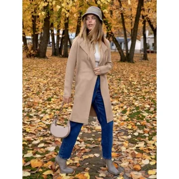 ANRABESS Women's Cardigan Stylish Warm Wool Coatigan 2024