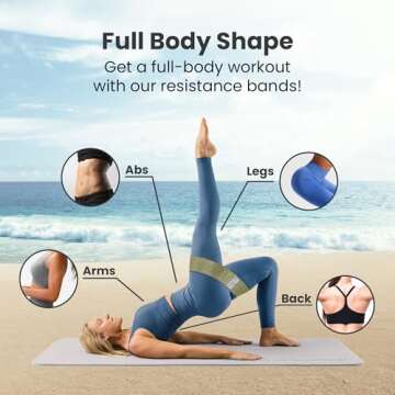 Lindywell Fabric & Exercise Bands for Women & Men - Resistance Bands for Working Out, Including Glute Activation, Strength Training, Physical Therapy - Durable, Non-Slip & Perfect for Home Or Gym Use