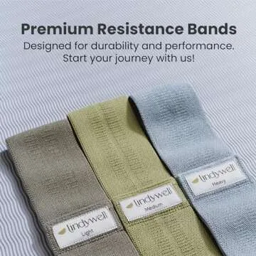 Lindywell Fabric & Exercise Bands for Women & Men - Resistance Bands for Working Out, Including Glute Activation, Strength Training, Physical Therapy - Durable, Non-Slip & Perfect for Home Or Gym Use