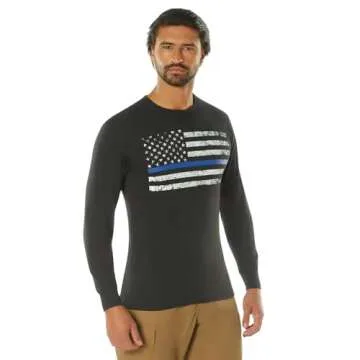 Rothco Thin Blue Line Long Sleeve T-Shirt - Show Your Support