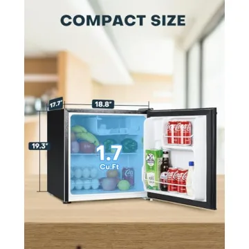 Compact Mini Fridge with Freezer - Ideal for Dorms