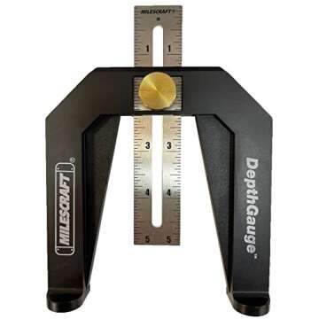 Milescraft 8601 Depth Gauge - Measure, Mark and Locate Depth of Blade or Bit on Table Saws, Router Tables, Routers and More, Woodworking