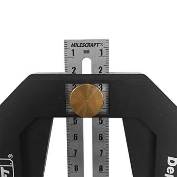 Milescraft 8601 Depth Gauge - Measure, Mark and Locate Depth of Blade or Bit on Table Saws, Router Tables, Routers and More, Woodworking