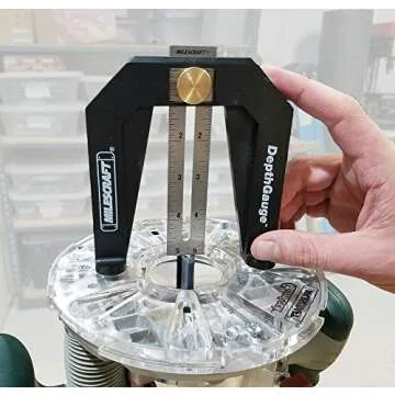 Milescraft 8601 Depth Gauge - Measure, Mark and Locate Depth of Blade or Bit on Table Saws, Router Tables, Routers and More, Woodworking