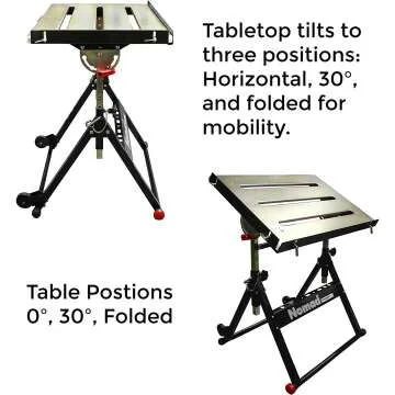 Strong Hand Nomad Steel Welding Table with Casters