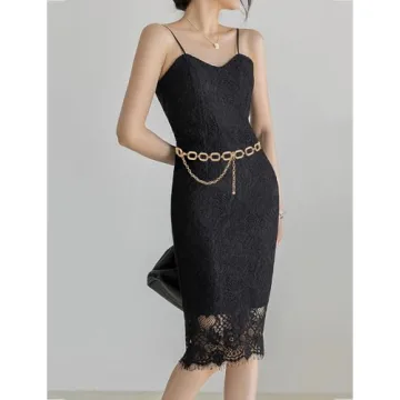 TOPACC Gold Chain Belts for Women Dresses Thick Metal Link Circle Waist Chains Belt for Jeans Skirt Girls Fashion