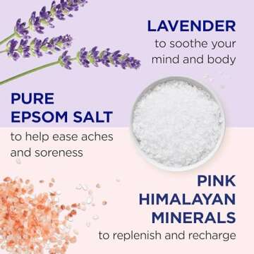 Dr Teal's Epsom Salt Magnesium Soaks, Lavender and Pink Himalayan Multi-pack, 6 lbs (Pack of 2)