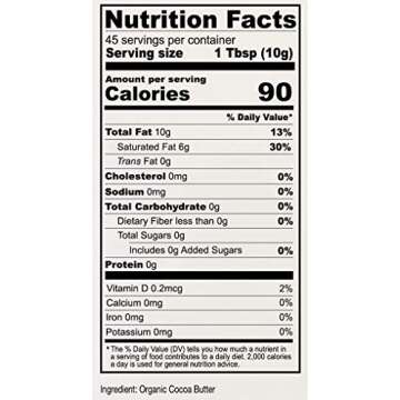 Anthony's Organic Cocoa Butter Chunks, 1 Pound, Gluten Free