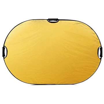 Selens 5-in-1 Oval Reflector with Handle for Photography Photo Studio Lighting & Outdoor Lighting (2...