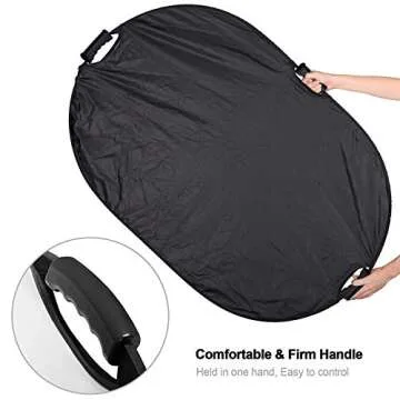 Selens 5-in-1 Oval Reflector with Handle for Photography Photo Studio Lighting & Outdoor Lighting (24 x 36 Inch)