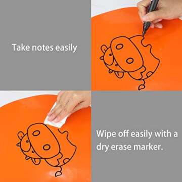 Colorful Dry Erase Circles White Board Marker Removable Vinyl Dots Wall Decal Drills Family Message Board for School Teaching Training Progress