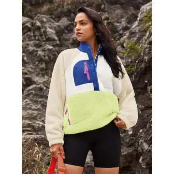 Nirovien Women's Fleece Pullover - Cozy Sherpa Jacket