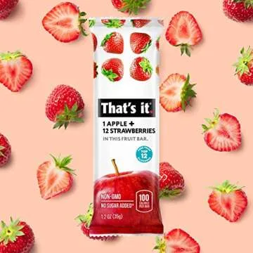 That's It. Apple + Strawberry Real Fruit Bars for Healthy Snacking