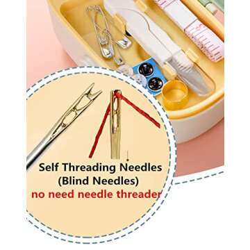 FKOG Green Sewing Project Kit, 135 Pcs Family Sewing Supplies Repair Kit Traveler Sewing Kit Sewing ...